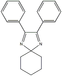 2,3-二苯基-1,4-二氮杂螺[4.5]癸-1,3-二烯结构式