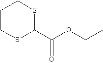 1,3-二噻烷-2-甲酸乙酯结构式