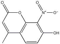 7-羟基-4-甲基-8-硝基香豆素结构式