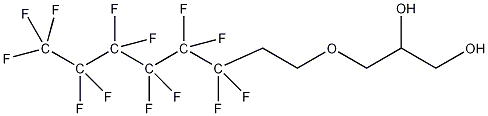 3-[(3,3,4,4,5,5,6,6,7,7,8,8-十三氟辛)氧基]-1,2-丙二醇结构式