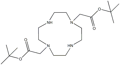 1,7 -双(叔丁氧基羰基甲基)-1,4,7,10-四氮杂环十二烷结构式