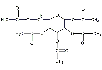 2,3,4,5,6-a-D-葡萄糖五乙酸酯结构式