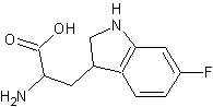 6-氟-DL-色氨酸结构式