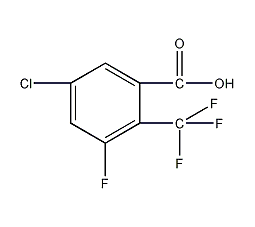 5-氯-2-(三氟甲基)苯甲酸结构式