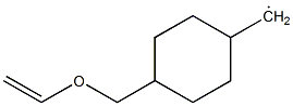 4-(乙烯基醚甲基)环己基甲基苯甲酸结构式