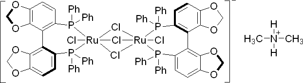 Dimethylammonium dichlorotri(μ-chloro)bis[(S)-(-)-5,5'-bis(diphenylphosphino)-4,4'-bi-1,3-benzodioxole]diruthenate(II)