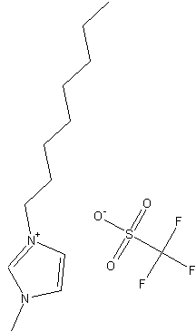 1-甲基-3-正辛基咪唑鎓三氟甲烷磺酸盐结构式