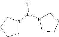 双(吡咯烷)溴硼烷结构式