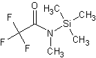 N-甲基-N-(三甲基硅烷基)三氟乙酰胺结构式