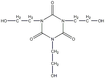 1,3,5-三(2-羟乙基)氰尿酸结构式