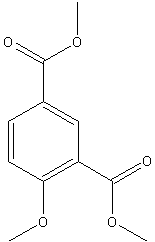 4-甲氧基间苯二甲酸二甲酯结构式
