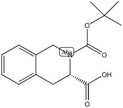 N-BOC-L-1,2,3,4-四氢异喹啉-3-羧酸结构式
