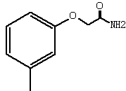3'-甲基苯氧基乙酰胺结构式