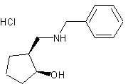 顺-2-甲苯氨基-1-环戊醇盐酸盐结构式