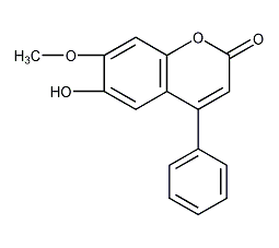 6-羟基-7-甲氧基-4-苯基香豆素结构式