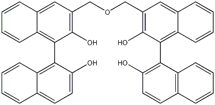 3,3''-[氧二(亚甲基)]二-(1S,1''S)-1,1'-双-2-萘酚结构式