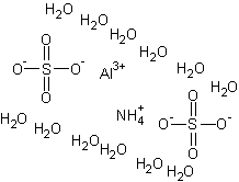 硫酸铝铵十二水结构式