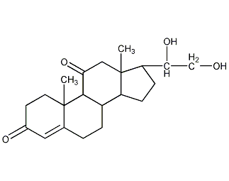 4-孕烯-20,21-二醇-3,11-二酮结构式