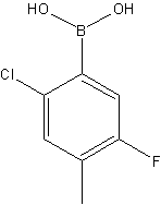5-氯-3-氟-3-甲基苯硼酸结构式