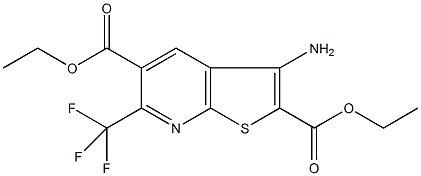 3-氨基-6-(三氯甲基)噻吩[2,3-b]吡啶-2 ,5-二羧酸二乙酯结构式