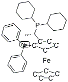 (S)-(+)-1-[(R)-2-(二苯基膦)二茂铁]乙基二环已基膦结构式
