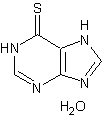6-巯基嘌呤单水结构式