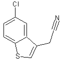 5-氯苯并噻酚-3-乙腈结构式