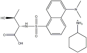 丹磺酰-L- 苏氨酸哌碇盐结构式