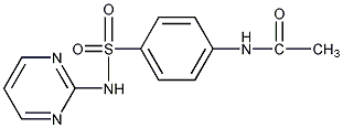 4'-(嘧啶-2-磺酰基苯)乙酰胺结构式