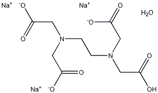 乙烯基二胺四乙酸三钠盐水合物结构式