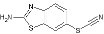 2-氨基-6-氰硫基苯并噻唑结构式