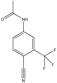 4-氰基-3-(三氟甲基)乙酰苯胺结构式