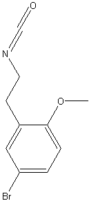 5-溴-2-甲氧基苯乙基异氰酸酯结构式