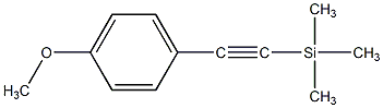 (4-甲氧苯基乙炔基)三甲基硅烷结构式