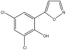 2,4-二氯-6-(5-异恶唑基)苯酚结构式