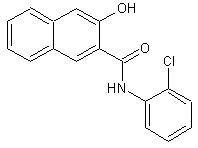 2-羟基-3-萘甲酸2-氯苯胺结构式
