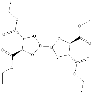 双(二乙基-L-酒石酸甘醇酸)二硼酸酯结构式