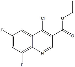 4-氯-6,8-二氟喹啉-3-羧酸乙酯结构式