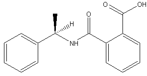 (R)-(+)-N-(α-甲基苄基)邻氨甲酰苯甲酸结构式