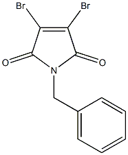 N-苯甲基-2,3-二溴马来酰亚胺结构式