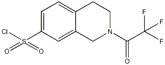 1,2,3,4-四氢-2-(三氟乙酰基)异喹啉-7-磺酰氯结构式