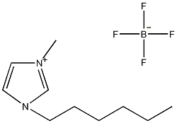 1-甲基-3-己基咪唑四氟硼酸盐结构式