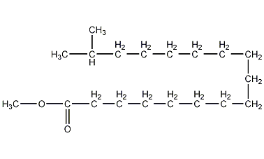 16-甲基十七酸甲酯结构式
