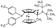 (R)-(-)-1-{(S)-2-(二(4-三氟甲基苯基)膦基]二茂铁基}乙基-二叔丁基膦结构式