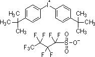 双(4-叔丁基苯基)碘鎓全氟-1-丁磺酸结构式