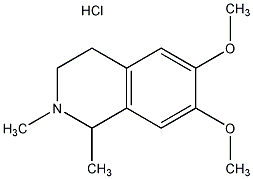 1,2-二甲基-6,7-二甲氧基-1,2,3,4-四氢异喹啉盐酸盐结构式