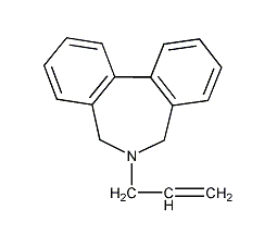 6-烯丙基-6,7-二氢-5H-二苯并[c,e]氮杂卓结构式