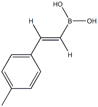 反-2-(4-甲苯基)乙烯基硼酸结构式