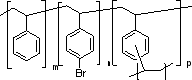 聚(苯乙烯-co-4-溴苯乙烯-co-二乙烯基苯)结构式