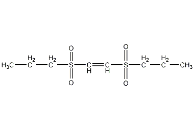 (E)-1,1'- [乙烯基二(磺酰)]-二丙烷结构式